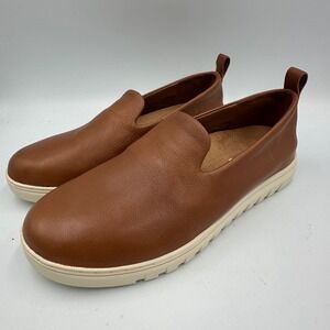 Vionic Uptown Willa Slip On Sneaker Womens 7 WIDE Tan Leather NIB Orthotic Boho